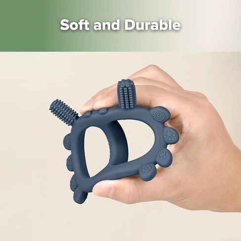 Haakaaa silicone crab baby teether ، ألعاب الأطفال ، رأس فرشاة أسنان 360 درجة للتدريب على الفشاة الذاتية للرضع ، سيليكون من الدرجة الغذائية ، الخزامى in Kuwait