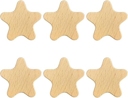 6pcs Wooden Cartoon Cloud Shape Cabinet Knobs Decorative Wood Dresser Knobs with Screws Dresser Pulls Wooden Knobs Furniture Knobs Nursery Drawer Handles Kid's Room Decor in Kuwait