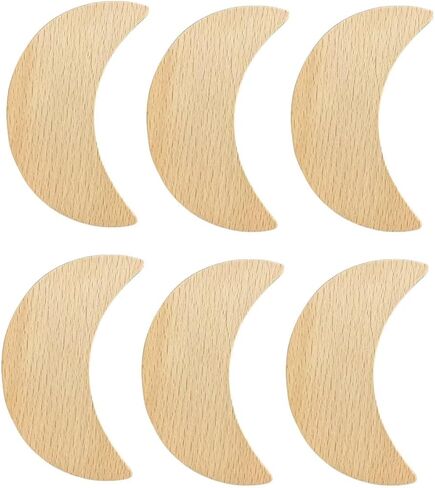 6pcs Wooden Cartoon Cloud Shape Cabinet Knobs Decorative Wood Dresser Knobs with Screws Dresser Pulls Wooden Knobs Furniture Knobs Nursery Drawer Handles Kid's Room Decor in Kuwait