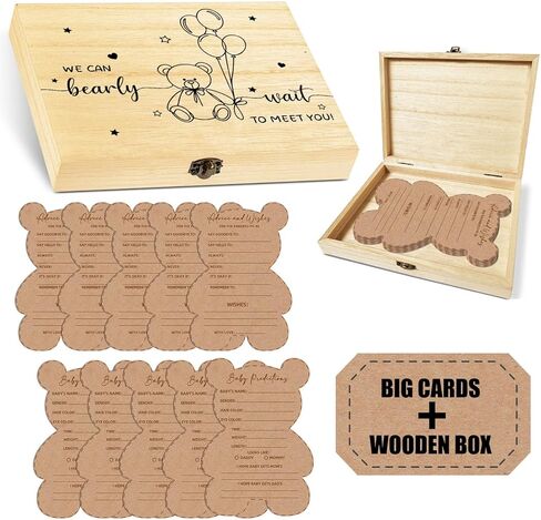 Advice and Wishes for Parents To Be, 30 Pcs Winnie Baby Predictions and Advice Cards, Baby Predictions and Wishes Box, Predictions and Advice Cards for Mommy to Be, Wishes Crads for Baby 5x7 inch in Kuwait
