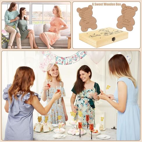 Advice and Wishes for Parents To Be, 30 Pcs Winnie Baby Predictions and Advice Cards, Baby Predictions and Wishes Box, Predictions and Advice Cards for Mommy to Be, Wishes Crads for Baby 5x7 inch in Kuwait