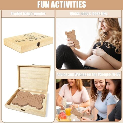 Advice and Wishes for Parents To Be, 30 Pcs Winnie Baby Predictions and Advice Cards, Baby Predictions and Wishes Box, Predictions and Advice Cards for Mommy to Be, Wishes Crads for Baby 5x7 inch in Kuwait