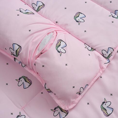 Kids Sleeping Bag Nap Mat with Pillow & Blanket – 3-in-1 Machine Washable Quilted Mat for Toddlers – Portable with Handles – 20" x 50" for Daycare, Preschool, Travel, & Sleepovers in Kuwait