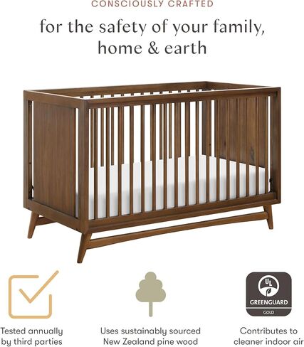 Babyletto Peggy 3-in-1 قابلة للتحويل مع طقم تحويل سرير صغير في Taupe ، Greenguard Gold معتمد in Kuwait