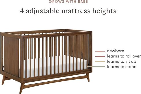 Babyletto Peggy 3-in-1 قابلة للتحويل مع طقم تحويل سرير صغير في Taupe ، Greenguard Gold معتمد in Kuwait