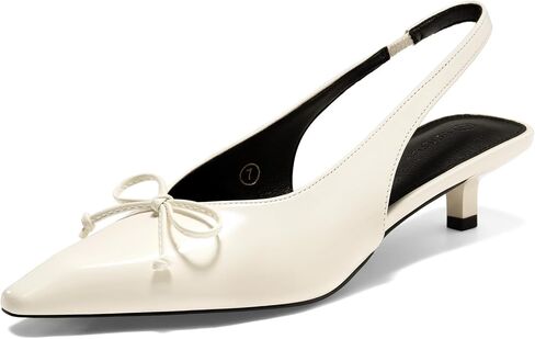 Coutgo Womens Slingback هريرة منخفضة الكعب اللباس أحذية مغلقة مقبلة إصبع القدم زلة على مضخات العمل in Kuwait