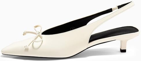 Coutgo Womens Slingback هريرة منخفضة الكعب اللباس أحذية مغلقة مقبلة إصبع القدم زلة على مضخات العمل in Kuwait