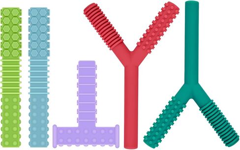 ألعاب Erkoon Sensory Chew للأطفال المصابين بالتوحد ، 4 عبوات أدوات محرك عن طريق الفم من السيليكون للأطفال الحسيين الذين يعانون من مرض التوحد ، والعض ، و ADHD ، و SPD ، و Chewies ذوي الاحتياجات الخاصة ، ولعب العصي التسنين (4 حزمة#1) in Kuwait
