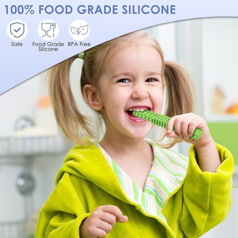 ألعاب Erkoon Sensory Chew للأطفال المصابين بالتوحد ، 4 عبوات أدوات محرك عن طريق الفم من السيليكون للأطفال الحسيين الذين يعانون من مرض التوحد ، والعض ، و ADHD ، و SPD ، و Chewies ذوي الاحتياجات الخاصة ، ولعب العصي التسنين (4 حزمة#1) in Kuwait