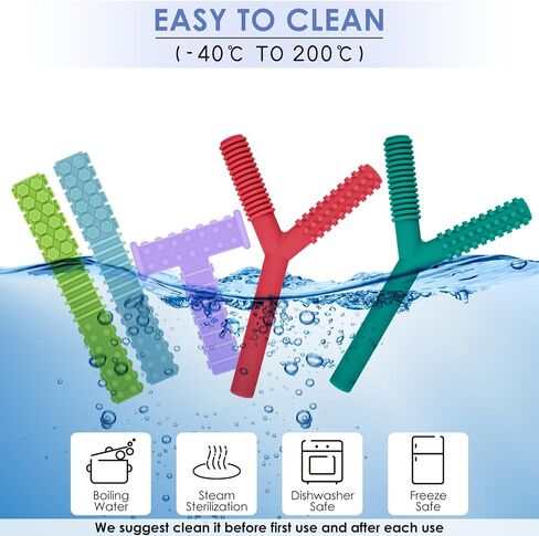 ألعاب Erkoon Sensory Chew للأطفال المصابين بالتوحد ، 4 عبوات أدوات محرك عن طريق الفم من السيليكون للأطفال الحسيين الذين يعانون من مرض التوحد ، والعض ، و ADHD ، و SPD ، و Chewies ذوي الاحتياجات الخاصة ، ولعب العصي التسنين (4 حزمة#1) in Kuwait