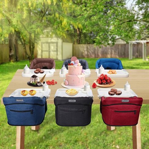 ربط على كرسي مرتفع ، كرسي Jozzve Baby High ، كرسي مرتفع محمول للسفر ، كرسي طاولة سريع قابل للطي مع حقيبة تخزين ، مقطع مقعد لتغذية الأطفال على كرسي مرتفع للمنزل والسفر (رمادي) in Kuwait