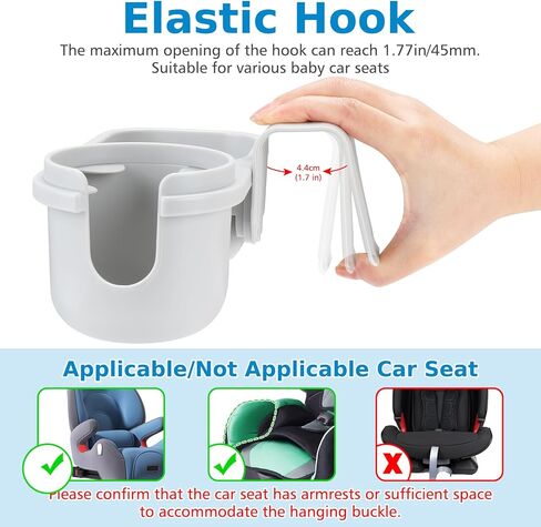 Accmor Child Cup Holder Snack Tray for Convertible Car Seats, Stroller Walker Universal Cup Holder Tray for Car Seat, Child Cup Holder Compatible with Most Car Seat Models in Kuwait