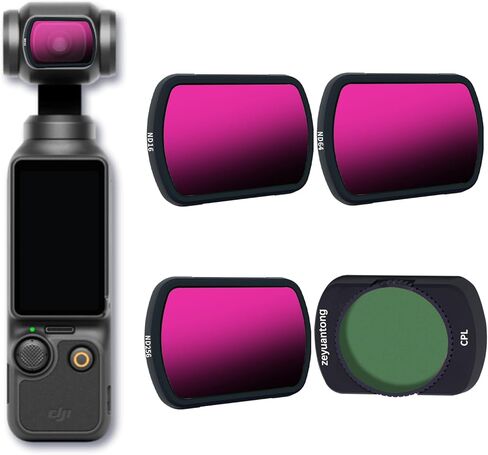 Wide-Angle Lens Compatible with DJI Osmo Pocket 3, Magnetic Attach/Multi-Coated/Optical Glass in Kuwait