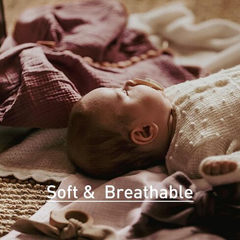 Muslin Receiving Blankets, Neutral Blanket Swaddling for Newborn Boys and Girls, 5 Pack Breathable and Skin-Friendly Swaddle Wrap for Infant Baby (Bright Colors) in Kuwait