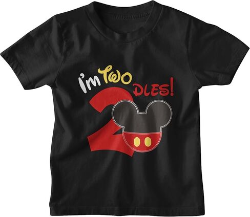 Luke and Lulu 2nd Birthday Shirt Boy - Mouse Themed Birthday Boy Shirt 2 - Premium 2nd Birthday Outfit Boy - Two Shirt in Kuwait