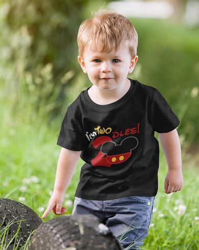 Luke and Lulu 2nd Birthday Shirt Boy - Mouse Themed Birthday Boy Shirt 2 - Premium 2nd Birthday Outfit Boy - Two Shirt in Kuwait