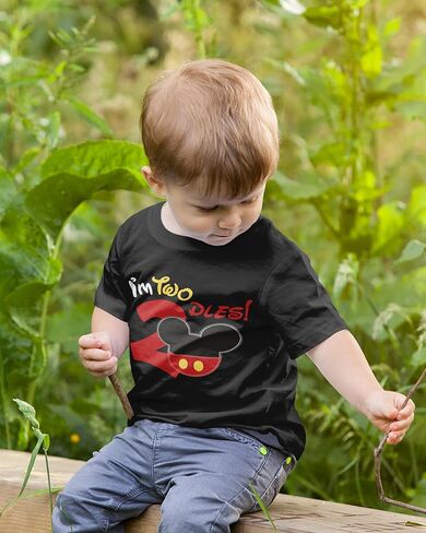 Luke and Lulu 2nd Birthday Shirt Boy - Mouse Themed Birthday Boy Shirt 2 - Premium 2nd Birthday Outfit Boy - Two Shirt in Kuwait