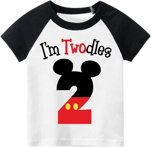 Luke and Lulu 2nd Birthday Shirt Boy - Mouse Themed Birthday Boy Shirt 2 - Premium 2nd Birthday Outfit Boy - Two Shirt in Kuwait