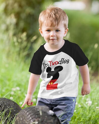 Luke and Lulu 2nd Birthday Shirt Boy - Mouse Themed Birthday Boy Shirt 2 - Premium 2nd Birthday Outfit Boy - Two Shirt in Kuwait
