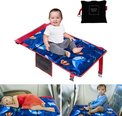 Toddler Airplane Seat Extender | Toddler Airplane Bed | Airplane Kids Bed | Airplane Bed for Toddler | Flyaway Kids Bed Airplane | Airplane Bed for Kids | Must Have (Black Dino) in Kuwait