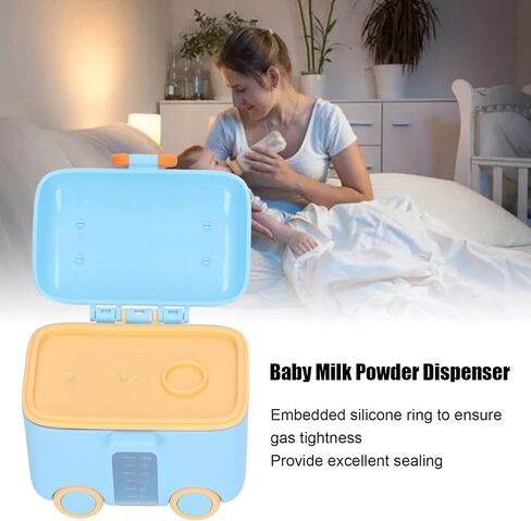 Large Size Milk Powder Dispenser with Strengthen Sealing, Comfortable Handle for Travel, Multifunction for Snacks, Excellent (Orange Red) in Saudi Arabia