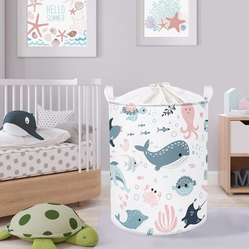 Clastyle Playroom Shark Toy Baby Basking Strenge Sea Fish Clothing Clother Starch Banket Playel Bather Bin Bin Bask Stark in Saudi Arabia