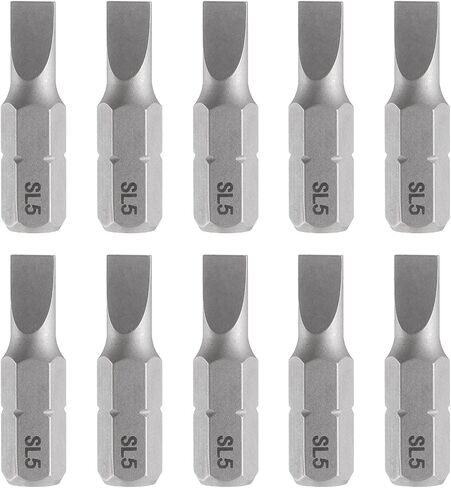 Harfington 10pcs SL6 مفك البراغي البراغي 1/4 "Hex Shank 25mm/1" طول رأس مسطح مغناطيسي البتات S2 S2 STEEL SCREEN in Kuwait