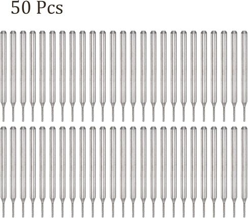 50pcs بت من طحن الماس - [1.5 مم ديا 120 GRTIs] أسطوانة رأس الحفر الأداة الدورانية لنحت تلميع استخدام | 3mm جولة ساق in Kuwait