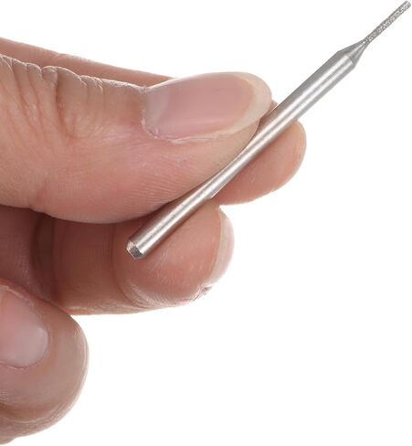 50pcs بت من طحن الماس - [1.5 مم ديا 120 GRTIs] أسطوانة رأس الحفر الأداة الدورانية لنحت تلميع استخدام | 3mm جولة ساق in Kuwait