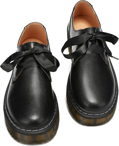 منصة النساء الدانتيل المتابعة مكتنزة كلاسيكية Lug Sole Sole Oxford Shoes Work Work Office Shoes in Saudi Arabia