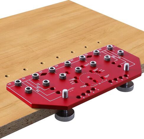 Ruitool Shelf Pin Jig 11 ثقوب ، وظيفة التثبيت المستقلة جميعها بصيقة حفر الدبوس المعدنية مع 1/4 "و 5 ملم الحفر ، رقصة ثقب الجرف ودليل أدوات الأدوات لأجهزة الخزانة مع حقيبة تخزين in Kuwait
