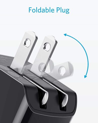 شاحن USB ، ANKER 2-PACK PORT 12W ADAPTER ADAPTER CORGER ، USB Charger مع قابس قابل للطي ، لبنة صندوق الشحن ، مكعب لـ iPhone 15 14 13 12 11 Pro Max ، Galaxy S22 S21 Note 20 ، HTC ، Moto ، LG in Kuwait