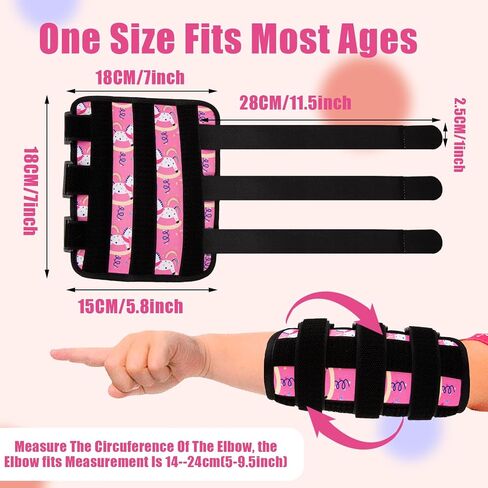 2 Pcs Thumb Sucking Deterrent, Dinosaur Elbow Thumb Guard for Thumb Sucking, Nail Biting Treatment for Kids Prevention Anti Nose Picking for Boys Girls Finger Sucking Prevention in Kuwait