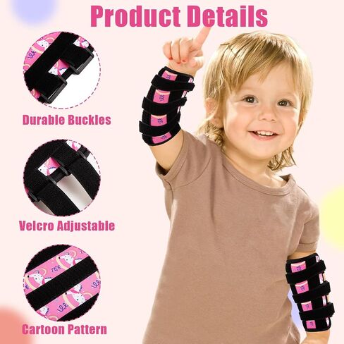 2 Pcs Thumb Sucking Deterrent, Dinosaur Elbow Thumb Guard for Thumb Sucking, Nail Biting Treatment for Kids Prevention Anti Nose Picking for Boys Girls Finger Sucking Prevention in Kuwait