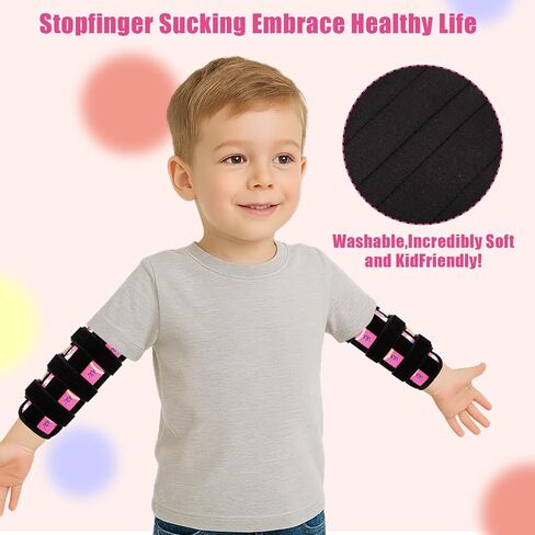 2 Pcs Thumb Sucking Deterrent, Dinosaur Elbow Thumb Guard for Thumb Sucking, Nail Biting Treatment for Kids Prevention Anti Nose Picking for Boys Girls Finger Sucking Prevention in Kuwait