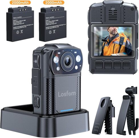 L01 Body Camera 128g ، 1296p كاميرا مثبتة على الجسم مع بطارية 3000 مللي أمبير في الساعة ، ورؤية ليلية للكاميرا ، ودعم تسجيل الفيديو 13 ساعة للسفر ، والخارجية ، والمنزل ، والاجتماع in Saudi Arabia