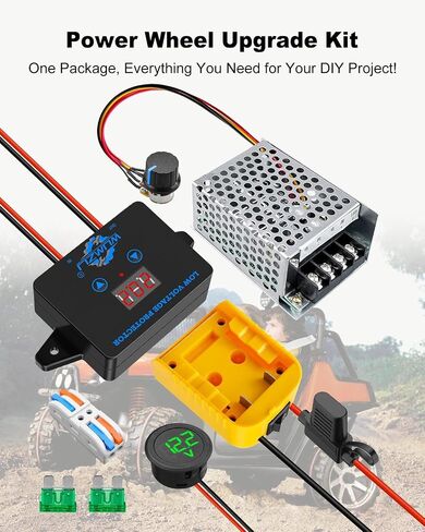 طقم محول بطارية بطارية الطاقة المناسبة لبطارية Ryobi 18V ، وركوب ترقية DIY على السيارة للأطفال الذين يعانون من جهد جهد جهد جهد فتيل سرعة الشاشة في فتيل وأسلاك الأسلاك in Kuwait