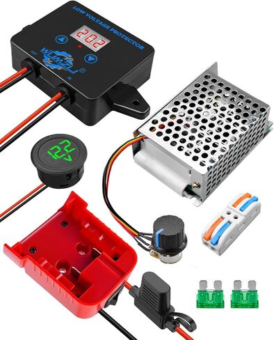 Power Wheel Battery Adapter Converter Kit Fit for Ryobi 18V Battery, DIY Upgrade Ride On Car for Kids with Low Voltage Protector Voltage Display Speed Controller Fuse and Wire Terminals in Kuwait