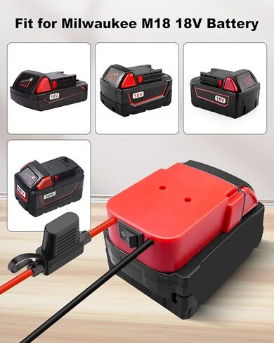 Power Wheel Battery Adapter Converter Kit Fit for Ryobi 18V Battery, DIY Upgrade Ride On Car for Kids with Low Voltage Protector Voltage Display Speed Controller Fuse and Wire Terminals in Kuwait