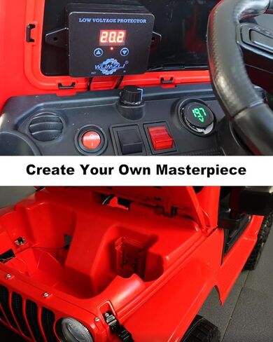 Power Wheel Battery Adapter Converter Kit Fit for Ryobi 18V Battery, DIY Upgrade Ride On Car for Kids with Low Voltage Protector Voltage Display Speed Controller Fuse and Wire Terminals in Kuwait