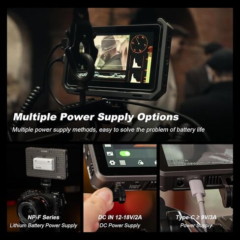 VILTROX DC-X3 6" Camera Field Monitors DCX3 for DSLR Touchscreen External Monitor 4k 2000nits X3 Monitor for Sony Canon Nikon 3D LUT 1920x1080 IPS with Sunshield 2200 MAh Battery in Kuwait