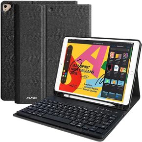 iPad Keyboard Case for 10.2" 9th/8th/7th Generation 2021/2020/2019, Detachable Wireless BT Keyboard with Magnetic Protective Cover with Pencil Holder for iPad Pro 10.5" 2019/iPad 10.5" Air 3rd Gen