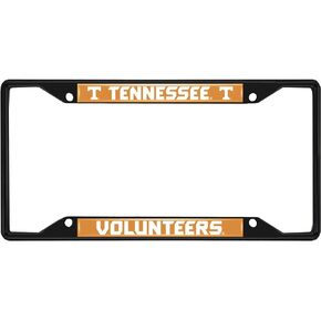 FANMATS 31283 Tennessee Volunteers Metal License Plate Frame Black Finish
