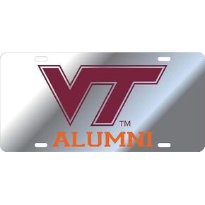 Elite Fan Shop NCAA Mirrored Acrylic License Plate Alumni