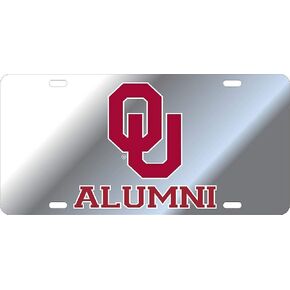 Elite Fan Shop NCAA Mirrored Acrylic License Plate Alumni