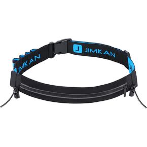 Running Belt for Race Number, Adjustable Endurance Number Belt with Energy Bar Storage, Triathlon Race Belt with Reflective Strips & Headphone Jack for Cycling, Marathon, Time Trials