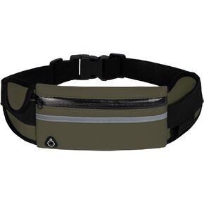 Running Belt Waist Packs,Workout Fanny Pack,Ultra Light Bounce Free Waist Pouch Fitness Workout Belt Sport Waist Pack for Women Men,Adjustable Waistband Bag for All Kinds of Phone (Army green)