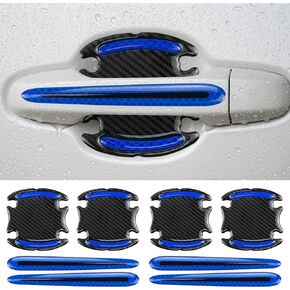 8pcs Car Door Handle Protector Blue Car Door Handle Sticker Cover Reflective Car Door Handle Protective Films Car Door Handle Scratch Protective Shields in Kuwait