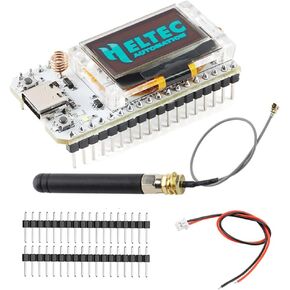 HiLetgo ESP32 V3 LoRa V3 SX1262 0.96 inch OLED Display Development Board WiFi Bluetooth Dual Core 240MHz CP2102 and 863-928MHz Antenna for Arduino Smart Home WiFi LoRa 32(Unsoldered)