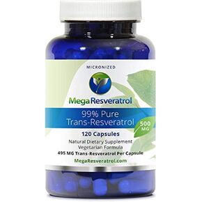 ميجا ريسفيراترول، درجة صيدلانية، نقي بنسبة 99%، معزول، ميكرونيزد ترانس ريسفيراترول، 60 كبسولة نباتية، 500 مجم لكل كبسولة. نقاء معتمد. لم يتم إضافة أي مكونات سامة "غير نشطة" على الإطلاق. in Kuwait